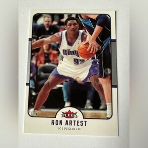 Ron Artest Fleer Trading Basketball Card